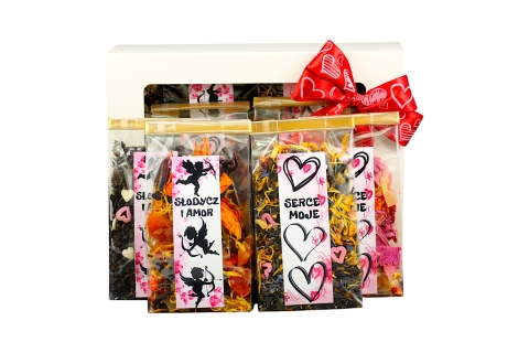 Zestaw HERBAT NA WALENTYNKI (4x50g) Idealny Na Prezent !!